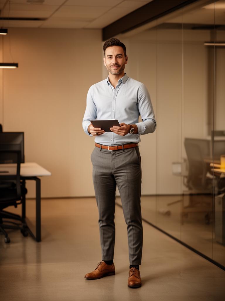 Product manager in a modern office